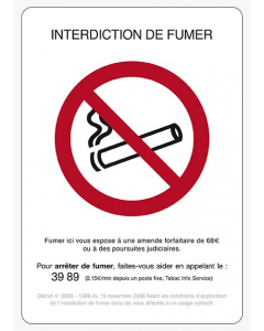 Panneau interdiction de fumer 3