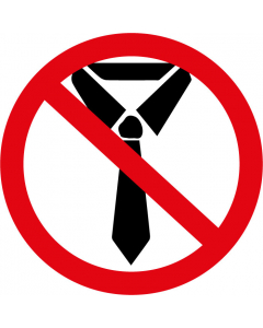 Pictogramme Cravate interdite
