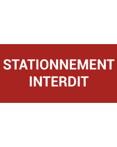 Pictogramme STATIONNEMENT INTERDIT
